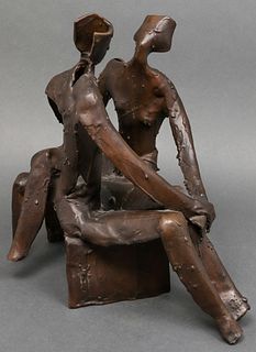 Yehiel Shemi Bronze Abstract Figural Sculpture