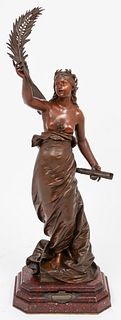 E. Bouret "Honneur et Travail" Bronze Sculpture