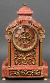 JLF French Ormolu Mounted Marble Mantel Clock