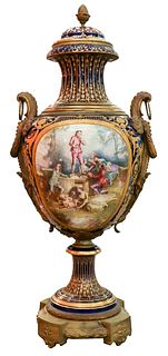 Sevres French Porcelain Palace Vase, 19th Century