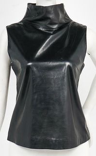 Burberry London Designer Leather Sleeveless Top
