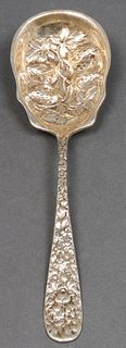 Sterling Silver Repousse Berry Spoon