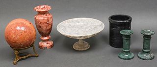 Collection of Marble Decorative Articles, 6 Pc