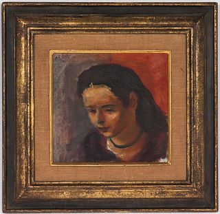 Robert Philipp "Portrait of a Woman" Oil on Board