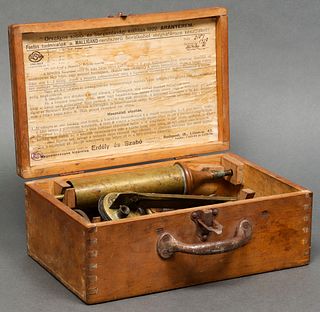 Hungarian Ebulliometer Instruments in Antique Box