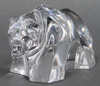 Baccarat Crystal Bear Figural Sculpture