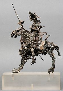 Xavier Gonzalez "Don Quixote" Silver Sculpture