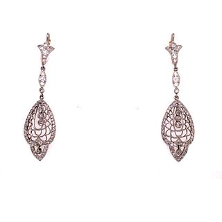 Platinum Diamond Drop EarringsÊ