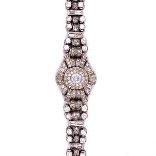 Art Deco Platinum Diamond BraceletÊ
