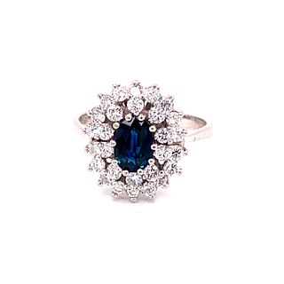 14k Diamond Sapphire RingÊ