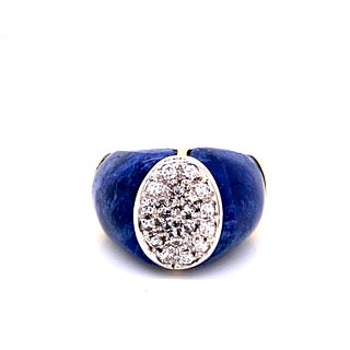 1970Õ Lapislazuli Diamond Ring