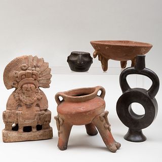 Group of Pre-Columbian Pottery Artifacts
