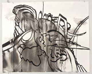 Sue McNally, The Yard, 2019, Ink on Paper