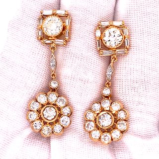 18k Gold Rosetta Diamond Earrings