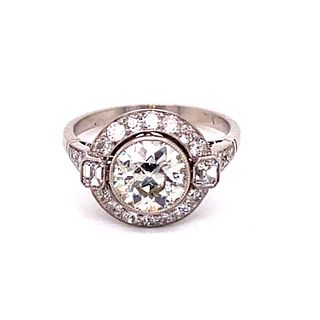 1920' Platinum Diamond Engament Ring