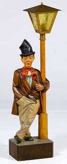 (Style of) Karl Griesbaum 'Hobo Whistler' Automaton Lamp