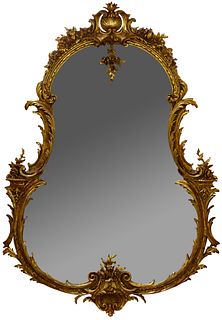 Gilt Wood and Plaster Mirror