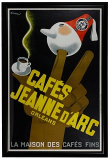 Carl Chew (French, 20th Century) 'Cafes Jeanne D’Arc' Poster