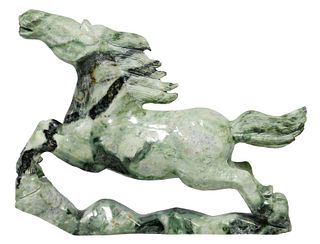 Asian Carved Nephrite Jade Horse