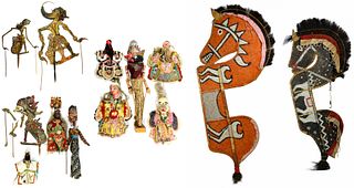Indonesian Shadow Puppet and Chinese Hand Puppet Assortment