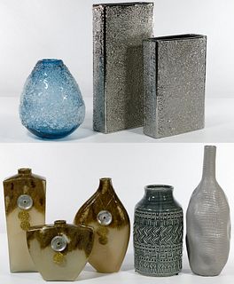 Glass and Pottery Vase Assortment