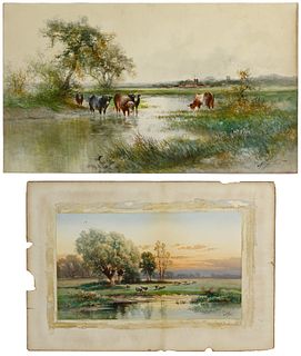 Various Artist (European, 20th Century) Watercolors on Paper and Masonite