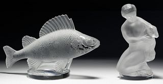 Lalique Crystal 'Diane' and 'Perch' Assortment