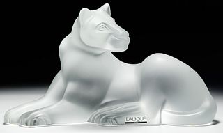 Lalique Crystal 'Simba' Lion Figuine
