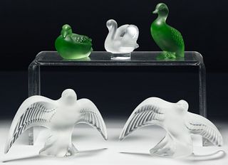 Lalique Crystal Bird Figurine Assortment