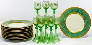Hutschenreuther Selb Plates and Stemware Assortment