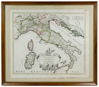 Johan Baptiste Homann (Italian) Cursoria Map