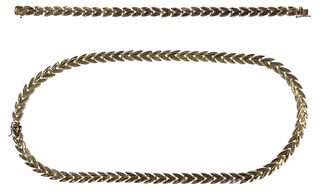 14k Gold Bracelet and Necklace