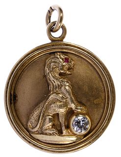 14k Gold and Diamond Provincial Old Guard Locket