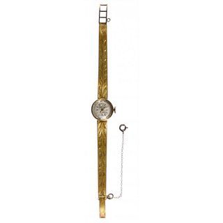 Corletto 18k Gold Case and Band Ladies Wrist Watch