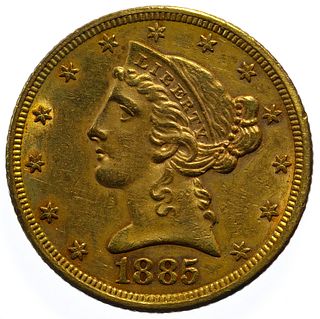 1885 $5 Gold