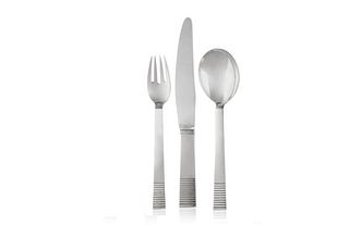 Georg Jensen Parallel Dinner Silverware Service for Six Persons