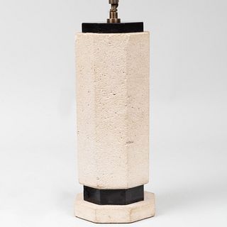 Ernest Boiceau Ebonized Wood and Composition Table Lamp