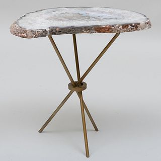 Geode and Metal Side Table