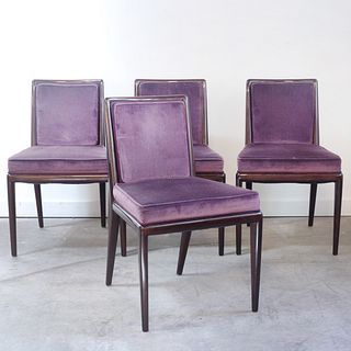 Set of Four Robsjohn-Gibbings for Widdicomb Walnut Chairs