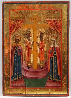 19th C. Russian Icon, Presentation of the Cross
