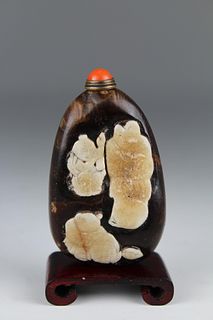 Rare 18th C. Chinese Soapstone Snuff Bottle