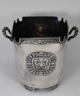 .925 Sterling Silver Twin Handled Ice Bucket