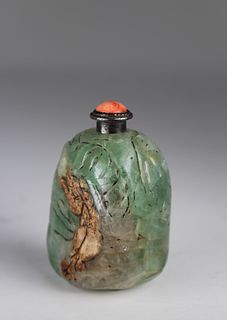 19th C. Chinese Carved Stone Snuff Bottle