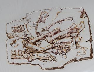 Bryan Kneale (B. 1930) "Dinosaur Bones"