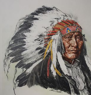 Chris Calle (B. 1961) "Cheyenne Headdress"