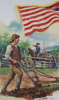 Dennis Lyall (B. 1946) "Sons of Liberty Flag"