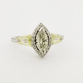 14K White Gold Marquise Diamond Ring