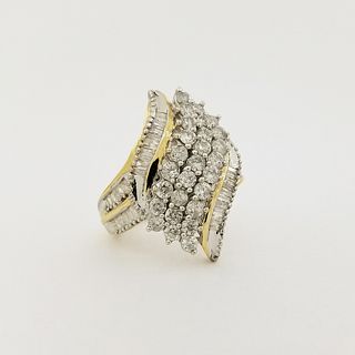 10K Gold & Diamond Cluster Ring