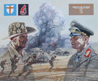 Brian Sanders (B. 1937) "Gen. Montgomery & Rommel"