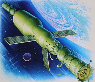 Gherman Komlev (1933 - 2000) Soyuz-Saluyt Docked